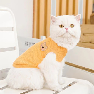 爱它乐猫狗服装春秋夏季保暖卫衣小宠物泰迪猫咪外套可爱小熊黄中