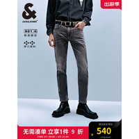 杰克·琼斯（JACK&JONES）夏修身版型水洗猫须设计潮舒适弹力牛仔裤长裤男裤224232031 A17 中灰牛仔 常规 175/82A/MRW