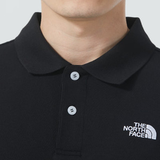 北面 24春季新品短袖T恤 POLO衫T恤 黑色 M码