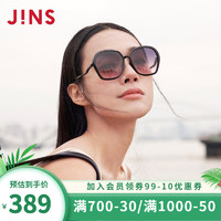 JINS 睛姿 太阳镜女墨镜TR90经典线条感框型眼镜LRF23S037 94黑色