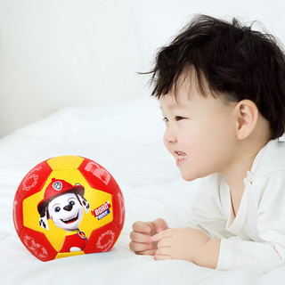 哈哈球 汪汪队儿童玩具数字足球小皮球0-3岁球婴儿球2号超轻护脚降噪 汪汪队2号足球红色毛毛