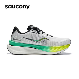 saucony 索康尼 巡航跑鞋男稳定支撑跑步鞋春季减震运动鞋子男女IDLING 白绿8 40