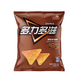 Doritos 多力多滋 68克单袋玉米片劲浓芝士味 爆香热辣味多种口味零食 烈焰烧烤味