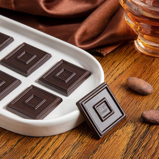 汀纳100%纯黑巧克力可可脂无蔗糖醇苦代餐烘焙零食礼盒装130g 【0蔗糖】100%可可黑巧克力130g
