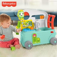 Fisher-Price 三合一露营主题学步车婴儿手推车益智早教玩具防侧翻宝宝车