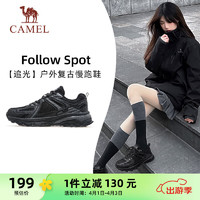 骆驼（CAMEL）追光运动鞋女全地形休闲复古慢跑鞋 K23C09L7035 黑色 38 【女】四季7035，黑色