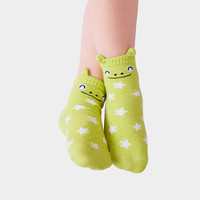 ibaby宝宝袜子婴幼儿学步袜爬行袜 男女童袜子春秋冬款棉袜 费奇蛙Outlast短袜单双装 1-2岁