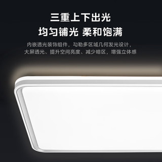 美的（Midea）LED吸顶灯WIFI手机APP控制全光谱高显护眼灯具客厅卧室房间灯具 三室两厅黑银风扇灯