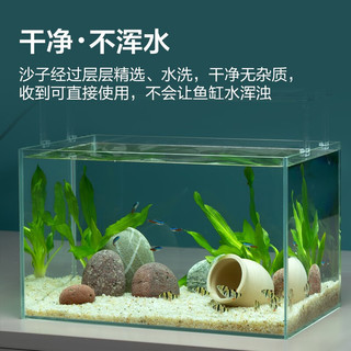 疯狂石头鱼缸造景底砂乌龟缸装饰天然河沙水族箱溪流水晶底沙 水晶砂【3斤装】已清洗，适合懒人造景