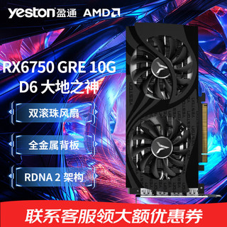 yeston 盈通 RX6750 GRE 10G D6 大地之神