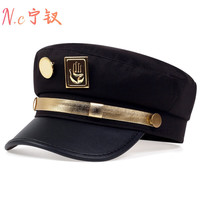 宁钗承太郎帽子JOJO的奇妙冒险动漫周边乔乔空条承太郎帽子日常帽子 黑色金边