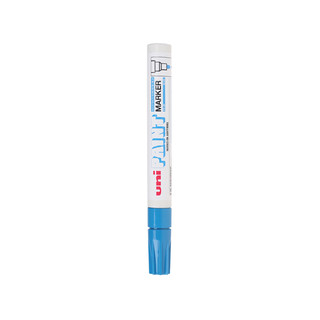 uni 三菱铅笔 PX-20 单头中字油漆笔 浅蓝色 单支装