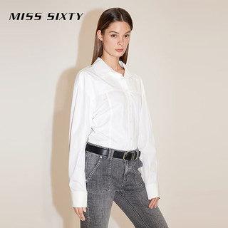 MISS SIXTY2024春季腰带女牛皮革时尚皮带金属扣头可调节百搭 银色 120cm