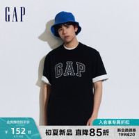 Gap 盖璞 男女装2024夏季新款纯棉字母logo圆领短袖T恤百搭上衣892185