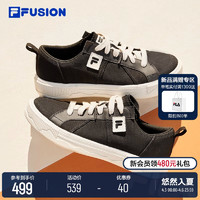 FILA 斐乐 FUSION斐乐潮牌男鞋POP3滑板鞋帆布鞋2024夏季新款运动鞋男