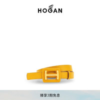 HOGAN女士2024春夏CINTURA系列时尚简约休闲皮革腰带 黄色 85