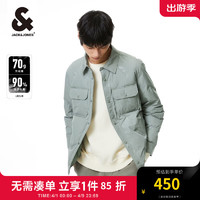 杰克琼斯 杰克·琼斯（JACK&JONES）秋冬潮流新款男装衣服百搭上衣通勤时尚翻领显瘦羽绒服外套男士 灰绿色GREY SAGE 175/96A/M