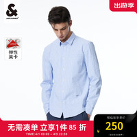 杰克琼斯 杰克·琼斯（JACK&JONES）春季男装衣服新款衬衫日常通勤舒适法斗狗翻领衬衣外套男装 C39天蓝 175/96A/M