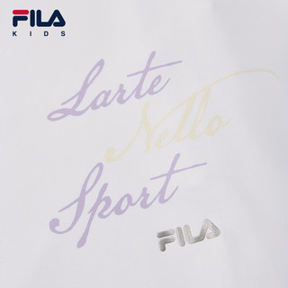 FILA 斐乐 儿童童装2024夏季中大童女童短袖综训T恤潮 满印一-ZA 110cm