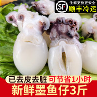 一米渔 新鲜墨鱼仔鲜活冷冻小墨鱼海鲜水产小乌贼目鱼仔火锅半成品商用 墨鱼仔2斤【去皮去内脏】