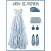 蓝色碎花茶歇法式连衣裙盐系穿搭吊带长裙子夏季女装御姐风