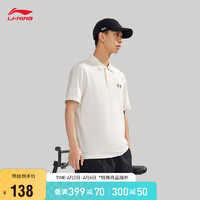 LI-NING 李宁 速干凉感抗菌短袖POLO衫男2024春夏商务通勤百搭休闲上衣APLU241