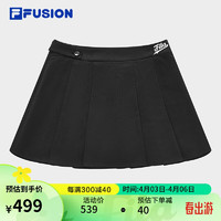 FILA FUSION 斐乐潮牌梭织裙女2024春季时尚休闲半身裙百褶裙