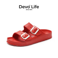 Devo 的沃 Life的沃男女同款凉拖EVA一字拖鞋外穿夏季防水海边沙滩鞋1618