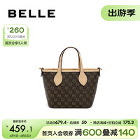 BeLLE 百丽 包包女2024夏季复古通勤单肩斜挎手提托特包X7000BX4 啡色 F