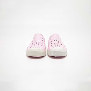 native 亲子洞鞋Jefferson系列户外沙滩凉鞋超轻透气纯色休闲鞋男鞋 粉色|白色 29