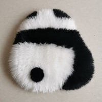 仿羊毛PP垫毛绒抱枕 沙发座椅护腰靠垫可爱熊猫背影靠枕