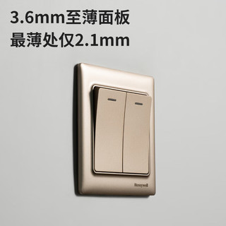 霍尼韦尔（Honeywell）霍尼韦尔开关插座面板五孔USB网线插空调插三孔86型暗装全屋套餐H 二开双控