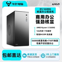 KOTIN 京天 AMD Ryzen 5 5600G核显商用办公设计客服炒股游戏电脑组装主机8+256