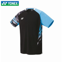 YONEX 尤尼克斯 日版男士短袖T恤羽毛球服运动训练服2024年新品款式速干上衣 黑色