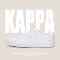 KAPPA卡帕女鞋运动滑板鞋子女2024夏季软底小白鞋女厚底百搭休闲鞋 经典白 37