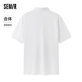 森马（Semir）POLO衫男2024夏精致刺绣短袖上衣凉感抑菌夏装 漂白10007 175/92A/L