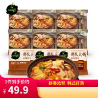 bibigo 必品阁 韩国泡菜汤大酱汤火锅面6包韩式速食汤豆腐酱料汤料浓汤希杰 部队火锅汤450gx6