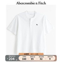 ABERCROMBIE & FITCH男装女装装 24春夏小麋鹿亨利式重磅短袖T恤 358178-1 白色 L (180/108A)