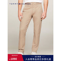 TOMMY HILFIGER【斜纹微弹】24春夏男经典一字袋绣标合身休闲裤35152 卡其色AEG 31