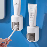 deHub 自动挤牙膏神器壁挂免打孔牙刷收纳置物架2023新款牙膏挂架挤压器