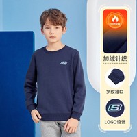 百亿补贴：SKECHERS 斯凯奇 卫衣秋冬套头加绒运动针织休闲百搭男女童同款L422K118