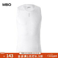 MBO/迈森兰 迈森兰（MBO）男士打底衫内衣排汗干爽公路自行车骑行背心无袖骑行服短袖 白色无袖打底衫 L