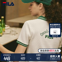 FILA 斐乐 女子短袖POLO衫夏季新款短款休闲透气翻领T恤运动上衣女