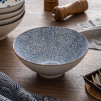 KANDA 神田 日式碗具日本汤碗泡面碗瓷碗单个家用拉面碗 进口斗笠碗8寸8英寸 雪冰凌