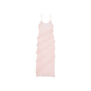 维多利亚的秘密舒适性感不规格荷叶边长裙（吊带裙） 75S6淡粉色 11237035 L