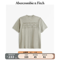 ABERCROMBIE & FITCH男装女装装 24春夏 美式风复古T恤 359280-1 绿色 S (175/92A)