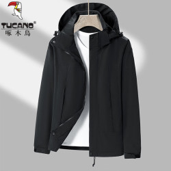 啄木鸟tucano户外单层冲锋衣黑色3xl