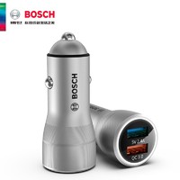 BOSCH 博世 SC330 车载充电器手机快闪充汽车用多功能usb一拖二转换插头点 插头点烟器