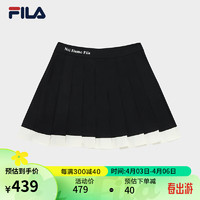 FILA FUSION 斐乐官方潮牌女子半身裙夏时尚休闲百褶梭织短裙