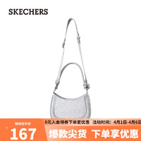 SKECHERS 斯凯奇 时尚斜挎包单肩包简约复古L223U088 AOP浅灰色/032A